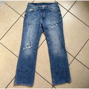 LUCKY BRAND Dungarees Bootcut Regular Length Blue Jeans Gene Montesano Size 32